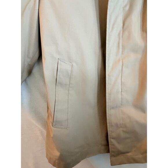 Vintage English Squire Khaki Coat USA Made Lined Trench Car Coat Men’s 42 Short - Picture 3 of 13